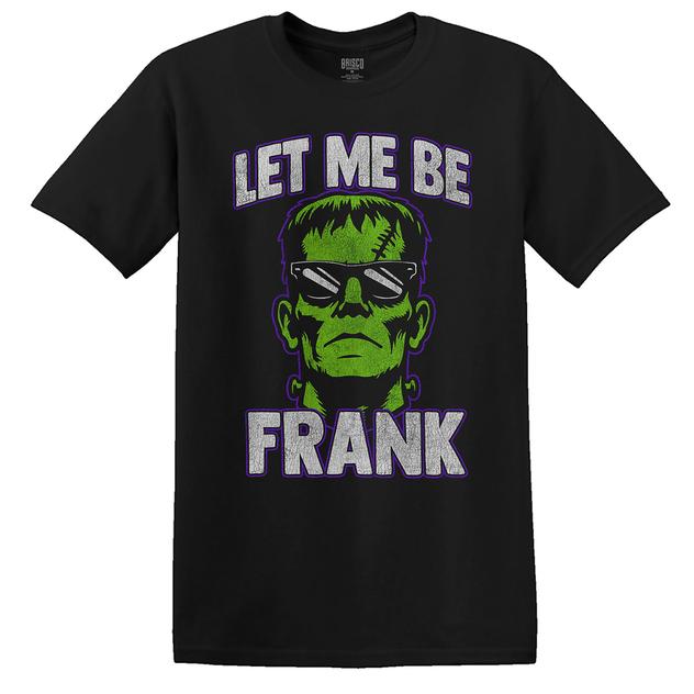 Young Mens Short Sleeve Let Me Be Frank Halloween Graphic Tee