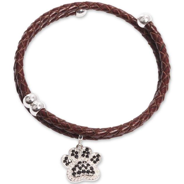 Beautiful Blessings Dog Paw Charm Leather Wrap Coil Bracelet