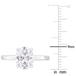 Sterling Silver 2ctw. White Moissanite Engagement Ring