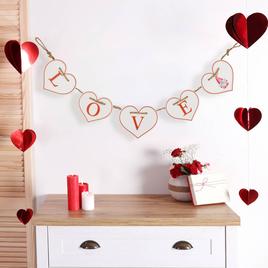Northlight Seasonal Hearts LOVE Valentine''s Day Metal Banner
