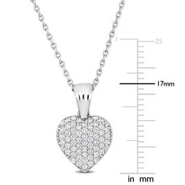 Sophia B 14kt. White Gold 3/8ct. Diamond Heart Pendant Necklace