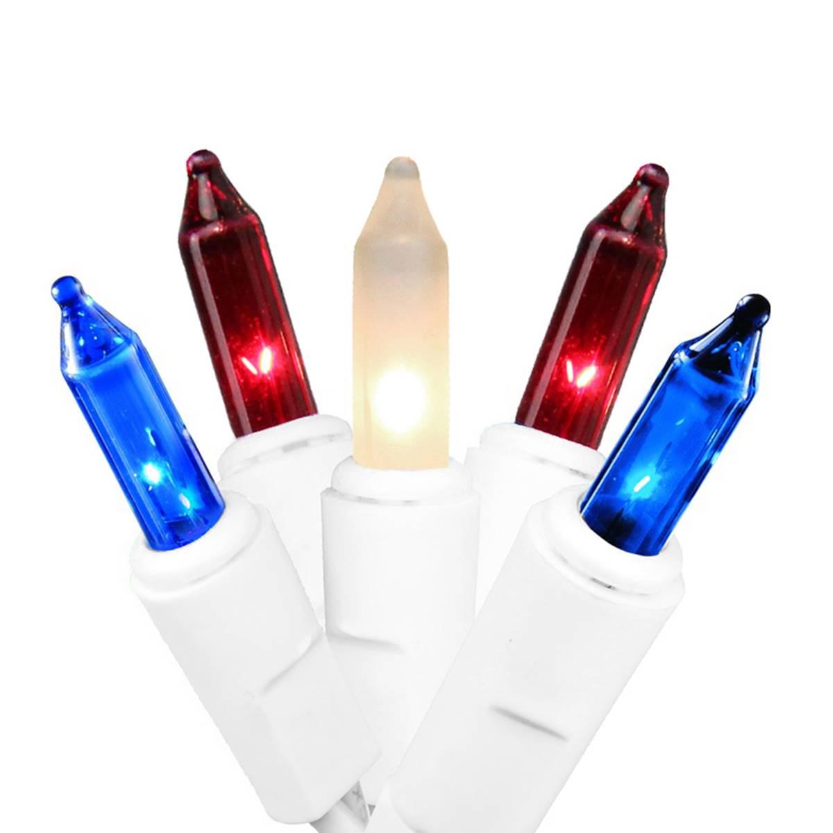 Northlight Seasonal 100ct. Multi July 4th Mini Swag Light Set