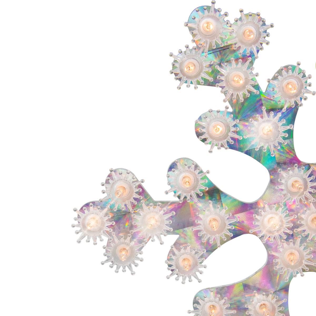 Northlight Seasonal Holographic Snowflake Christmas Window Décor