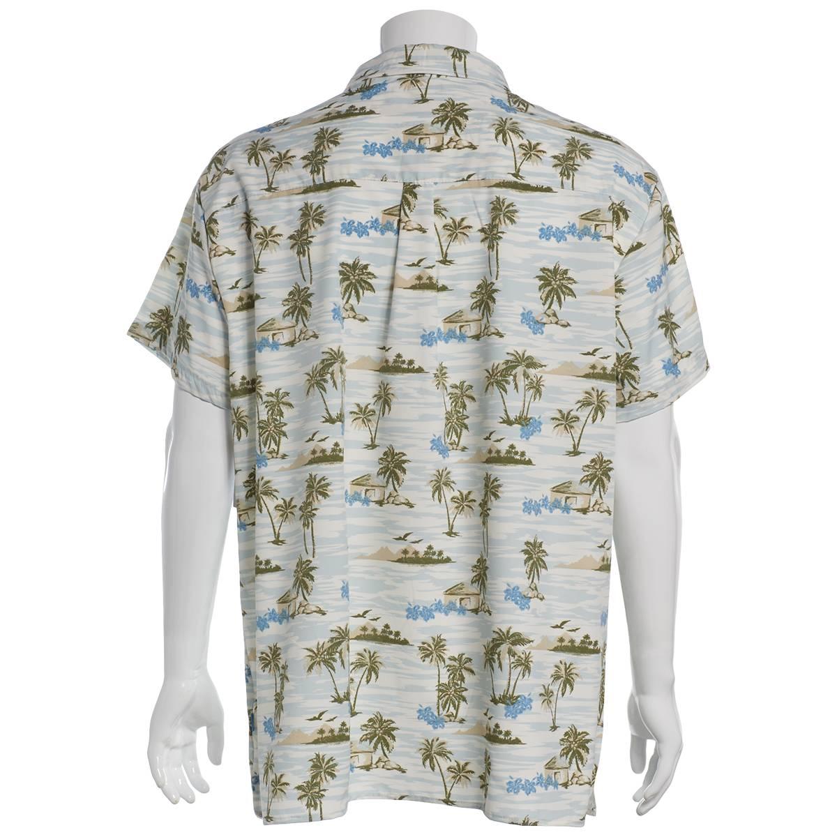 Young Mens VSTR Short Sleeve Stretch Button Down Shirt - White