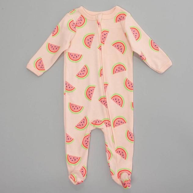 Baby Girl (NB-9M) baby views® Watermelon Zip Pajamas