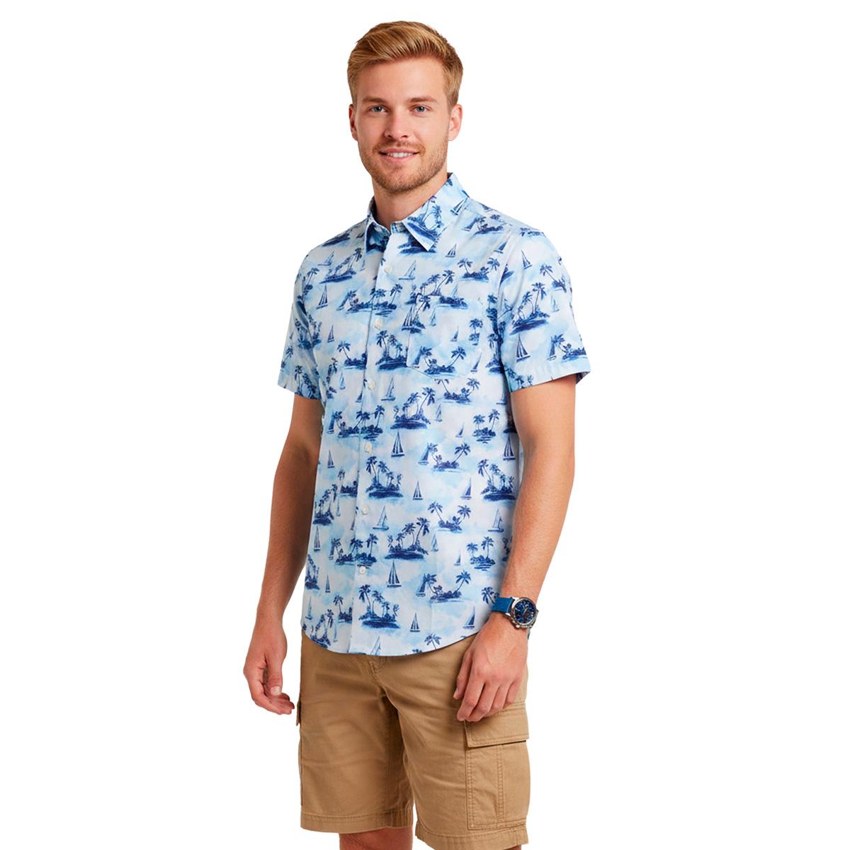 Mens Chaps Performance Button Down Shirt - Sail Away