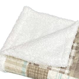 Harper Lane Aubin Patchwork Sherpa Throw
