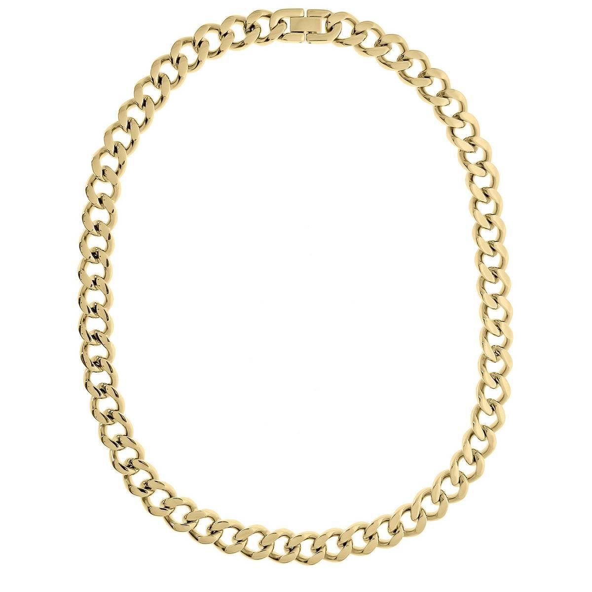 Mens Lynx Stainless Steel Chunky Curb Chain Necklace