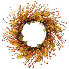 Northlight Seasonal Berries and Leaves Fall Artificial Wreath