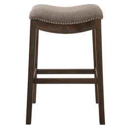 New Ridge Home Goods Sadie Weathered Wood Bar-Height Barstool