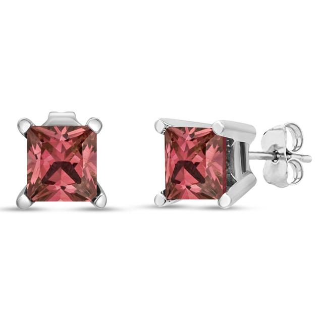 Haus of Brilliance 1/2ctw. Lab Grown Pink Diamond Square Earrings