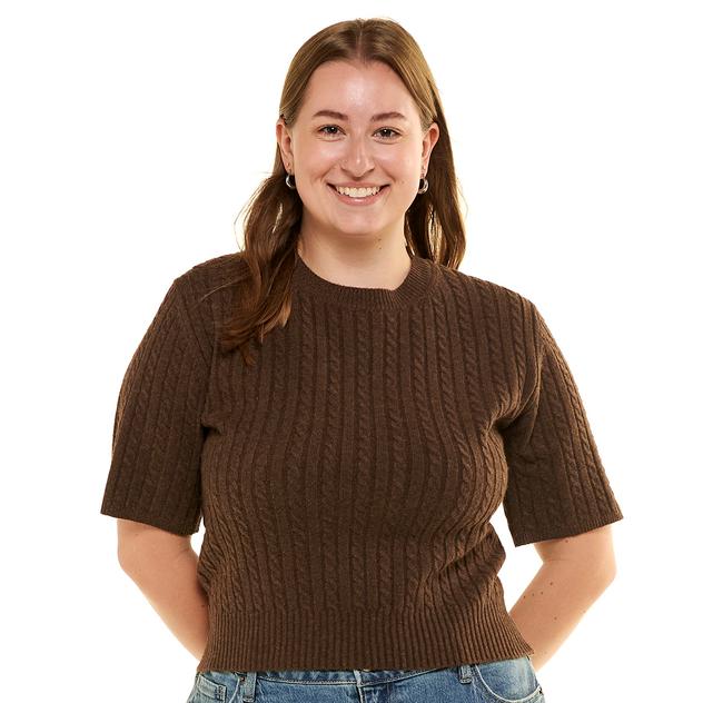 Juniors Plus No Comment Short Sleeve Crew Neck Sweater Tee