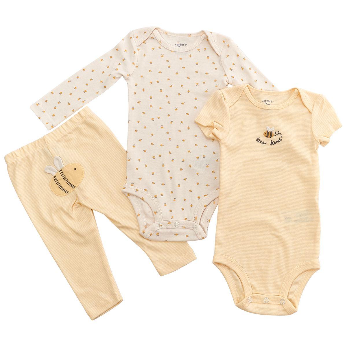 Baby Girl (NB-24M) Carter''s(R) Bee 3pc. Bodysuits & Pants Set