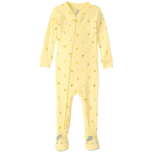 Baby Girl (12-24M) Carter's® Lemon Footed Pajamas