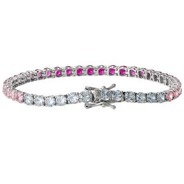 Splendere 7.25in. Multi-Color Cubic Zirconia Tennis Bracelet