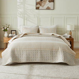 Patina Vie Maison Vintage Floral Loretta Rosey Lace Quilt Set