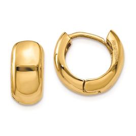 Gold Classics(tm) 12mm Hinged Hoop Earrings