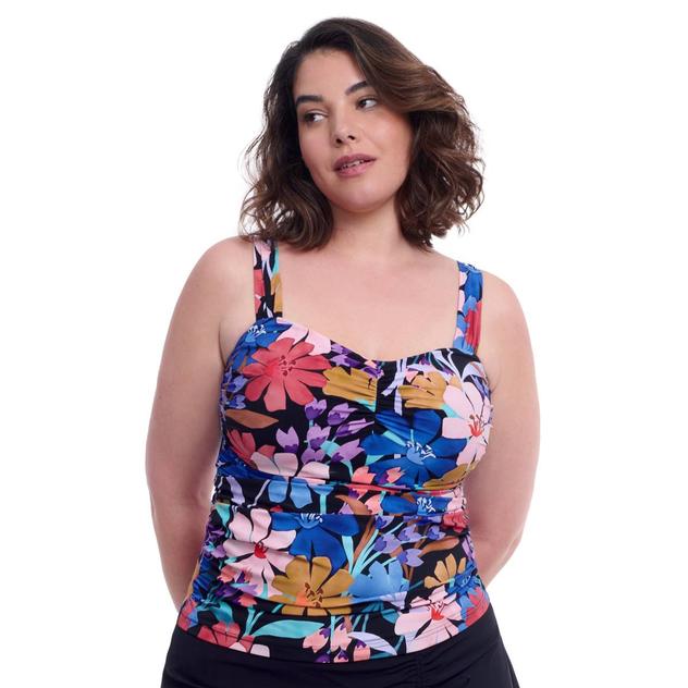 Plus Size Profile by Gottex Tropical Tankini Swim Top