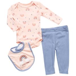 Baby Girl (NB-9M) baby views(R) 3pc. Love Bodysuit & Pants Set