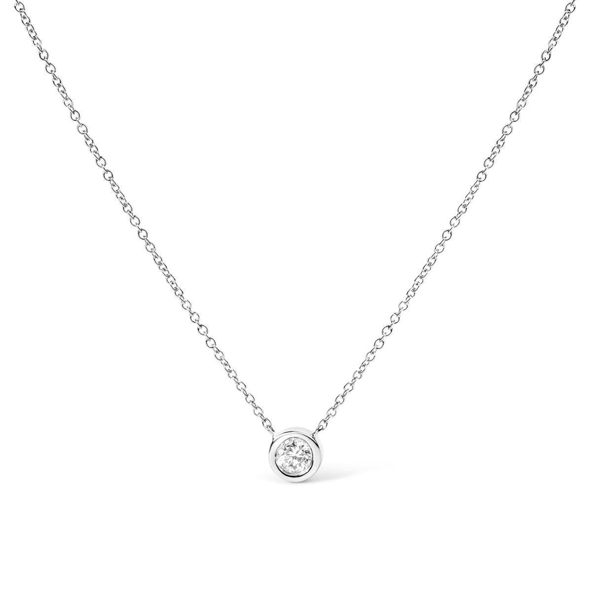 Haus of Brilliance 10kt. White Gold 1/10ctw. Diamond Pendant