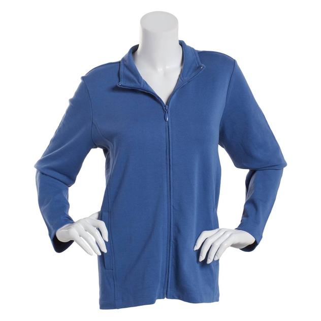 Womens Hasting & Smith Long Sleeve Zip Mock Neck Cardigan
