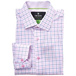 Mens Tom Baine Regular Fit Dress Shirt - Pink/Blue