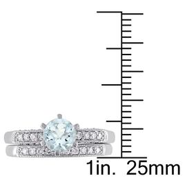 Gemstone Classics™ 10kt. White Gold Aquamarine Bridal Set