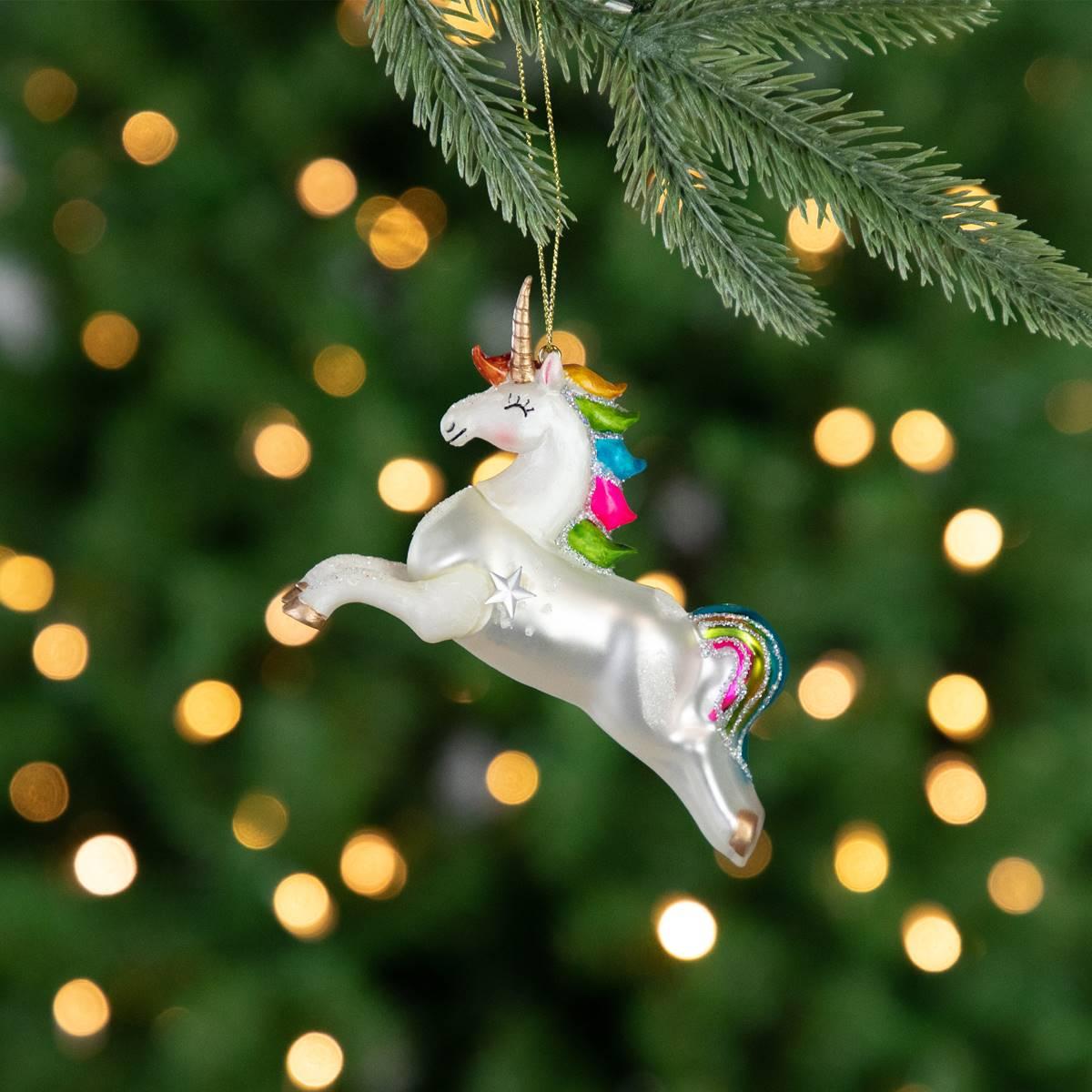 Northlight Seasonal 4.5in. Rainbow Unicorn Christmas Ornament