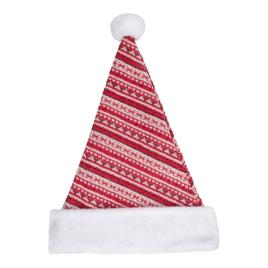 Northlight 17in. Red & White Nordic Striped Santa Hat