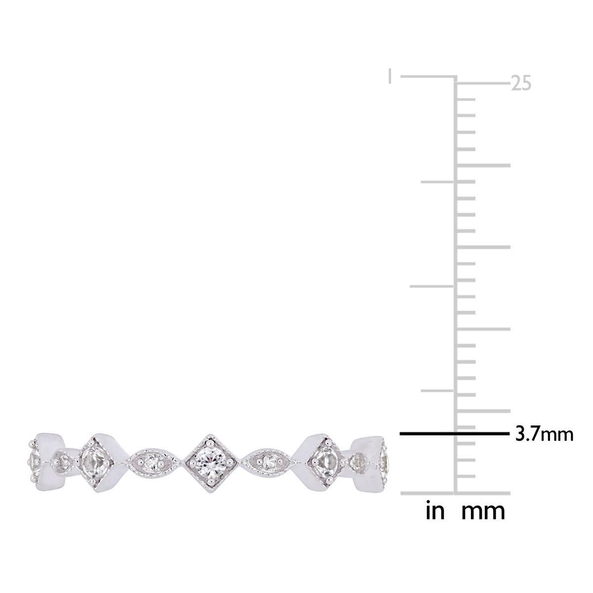 Gemstone Classics™ 0.54ctw. White Sapphire 10kt. White Gold Ring
