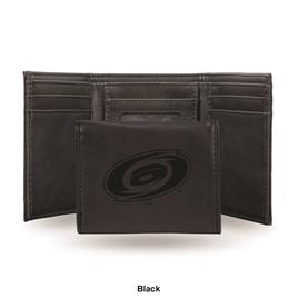 Mens NHL Carolina Hurricanes Faux Leather Trifold Wallet