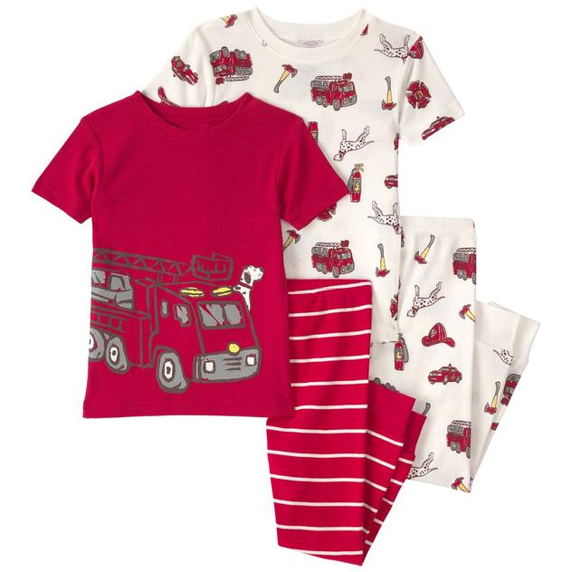 Toddler Boy Carter's® 4pc. Fire Truck & Stripe PJ Set