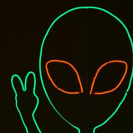 National Tree 40in. Halloween Neon Style Alien Decoration