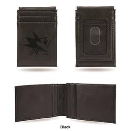 Mens NHL San Jose Sharks Faux Leather Front Pocket Wallet