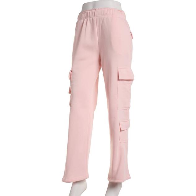 Juniors Derek Heart Cargo Pocket Wide Leg Fleece Lined Sweatpants
