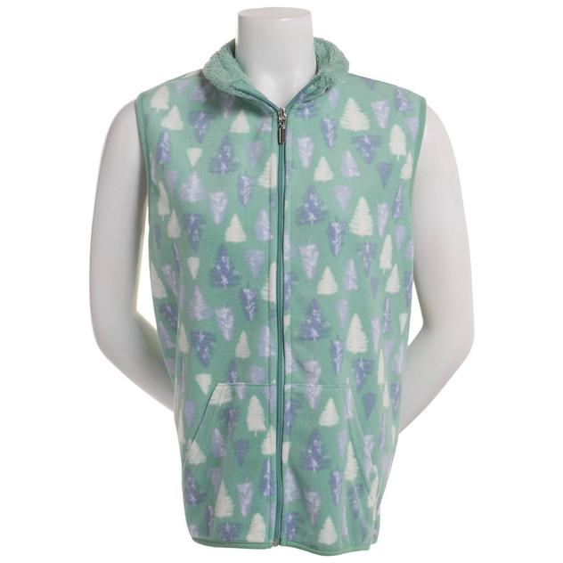 Petite Hasting & Smith Sherpa Lined Zip Up Polar Vest-GreenTrees