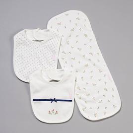 Baby Girl Little Me Rosebud Bib and Burp Set