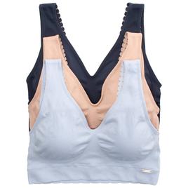 Womens Nautica 3pk. Seamless Bralettes W/ Lace Trim NT1583-3PKH