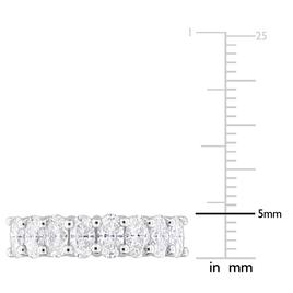 Sterling Silver 1 5/8ctw. White Moissanite Anniversary Band