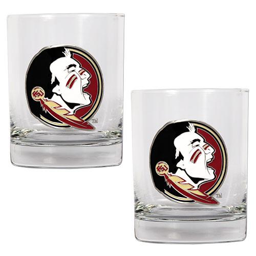 NCAA Florida State Seminoles 2pc. Rocks Glass Set