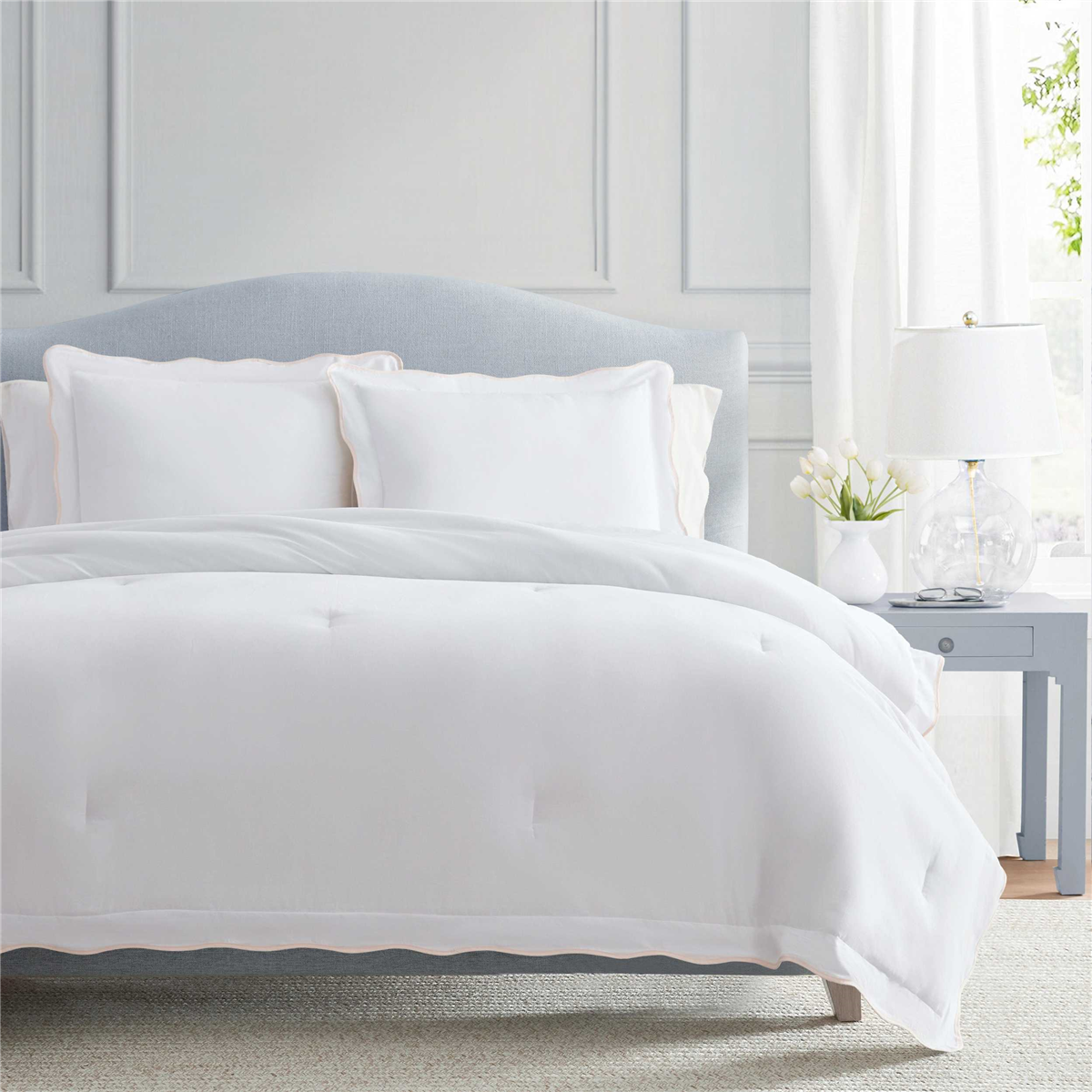 Martha Stewart Simple Scallop Duvet Set