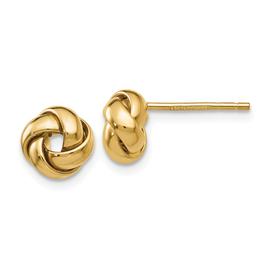 Gold Classics(tm) 8mm Gold Love Knot Stud Earrings
