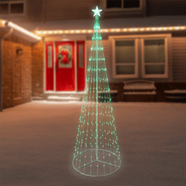 Northlight 9ft. Lighted LED Multi-Function Outdoor Cone Tree