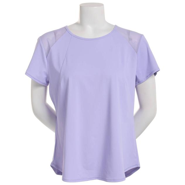 Womens RBX Short Sleeve Tee with Mesh - Jacaranda