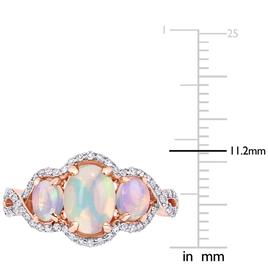 Gemstones Classics™ 10kt. Rose Gold Ethiopian Blue Opal Ring