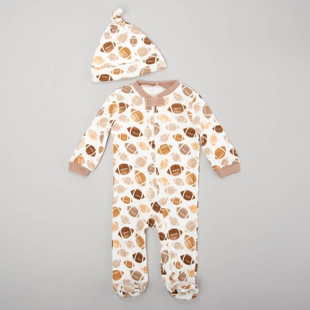 Baby Boy (NB-9M) Chick Pea® 2pc. Football Footie & Hat