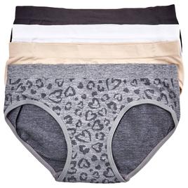 Girls Sweet Princess 4pk. Leopard/Solid Seamless Hipsters