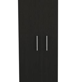 FM FURNITURE Norway Black Broom Closet Pantry