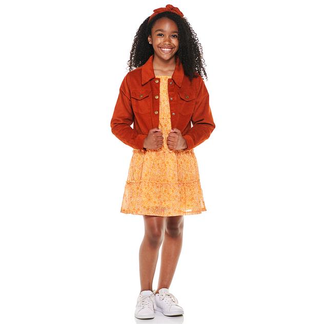 Girls (7-16) BTween® Tiered Floral Peasant Dress & Cropped Jacket