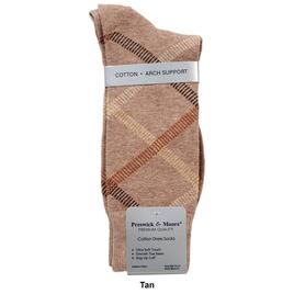 Mens Preswick & Moore® Stitched Diamond Plaid Crew Dress Socks